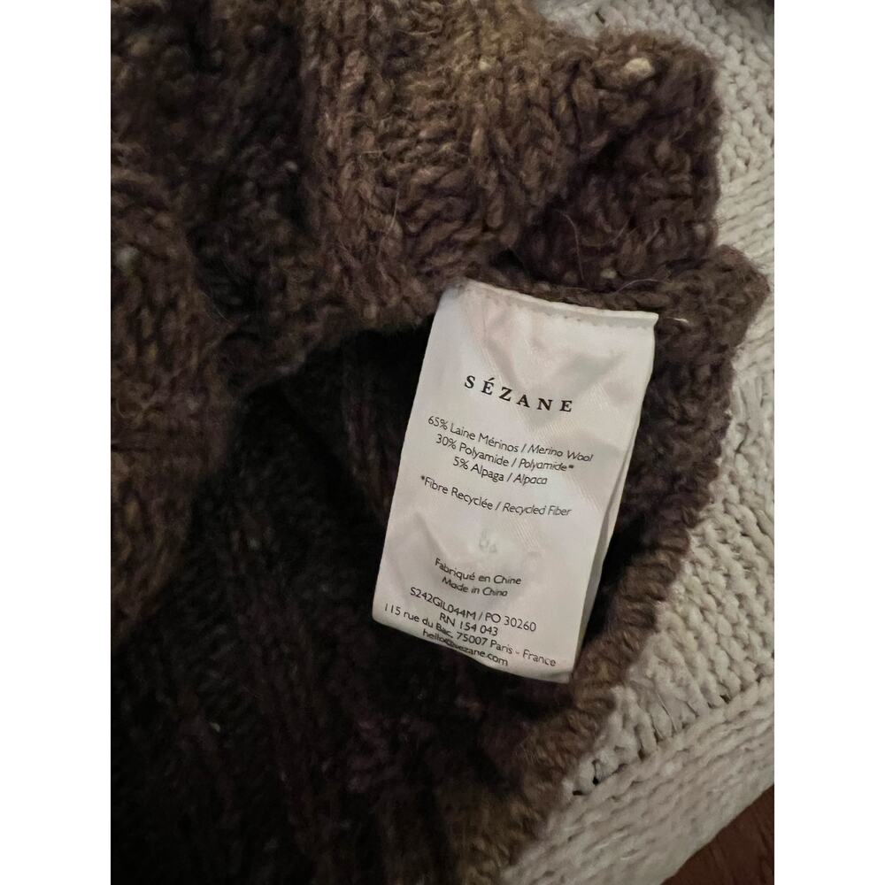 [SOLD] La Maille Sezane Andina Jumper in Heather Brown Size S✨ - Picture 14 of 15